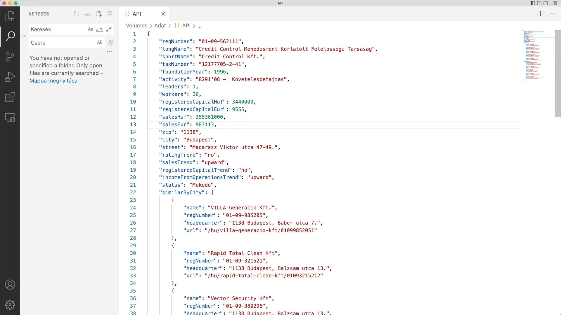 Data integration through API